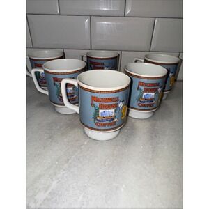 Vintage 1970's Maxwell House‎ 6 oz Coffee Mug Cups Set Of 6 ES005